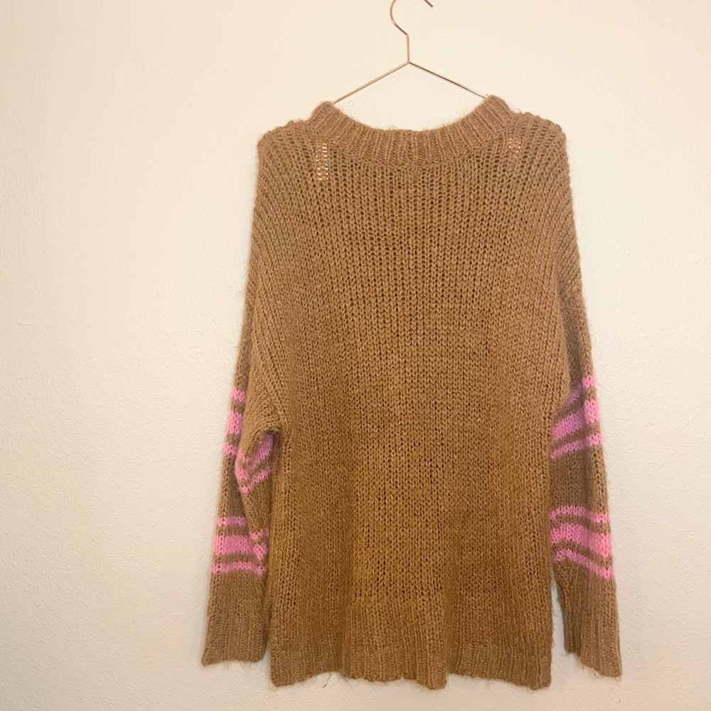 Aerie Chunky Knit Mohair Sweater with Pink Accents - Picture 8 of 8